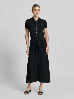 Sukienka casualowa o kroju regular fit z mieszanki bawełny Polo Ralph Lauren