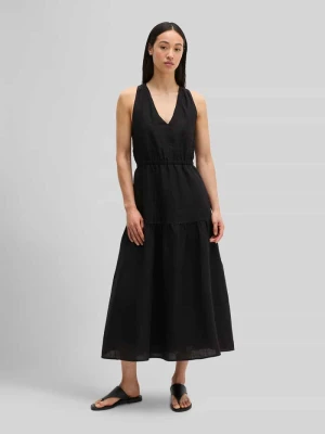 Sukienka casualowa o kroju relaxed fit z czystego lnu Marc O'Polo Czarny