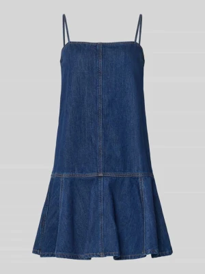 Sukienka casualowa o kroju relaxed fit z mieszanki bawełny Marc O'Polo Jeansowy niebieski
