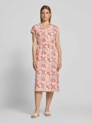 Sukienka casualowa o kroju relaxed fit z mieszanki bawełny s.Oliver Mocnoróżowy