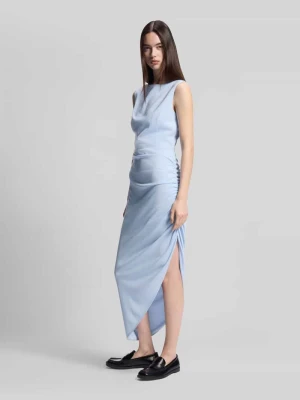 Sukienka casualowa o kroju slim fit z marszczeniami HUGO