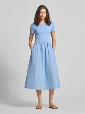 Sukienka casualowa o kroju slim fit z mieszanki bawełny Marc O'Polo Jasnoniebieski