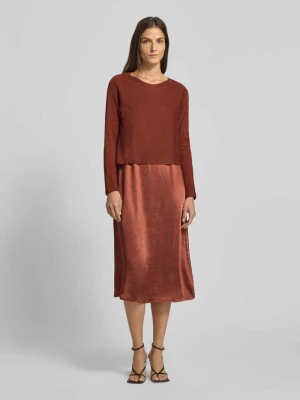 Sukienka casualowa o lejącym kroju w zestawie z krótkim swetrem z dodatkiem wełny s.Oliver BLACK LABEL