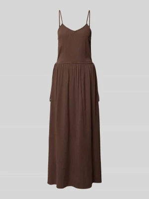 Sukienka casualowa o linii a z mieszanka wiskozy i lnu model 'SIESTA' Only