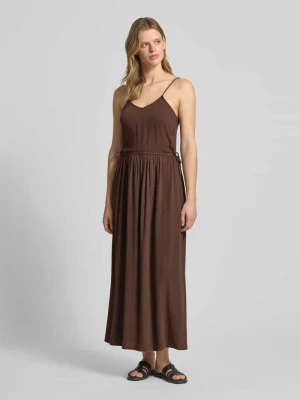 Sukienka casualowa o linii a z mieszanka wiskozy i lnu model 'SIESTA' Only
