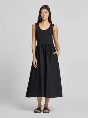 Sukienka casualowa o linii a z mieszanki wiskozy Tommy Hilfiger Czarny