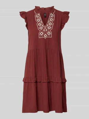 Sukienka casualowa o swobodnym kroju z czystej bawełny model 'Dichte' Vero Moda