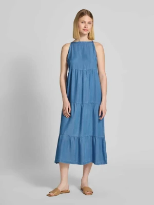 Zdjęcie produktu Sukienka casualowa rozkloszowana z lyocellu model ‘FLEUR’ Vero Moda Niebieski