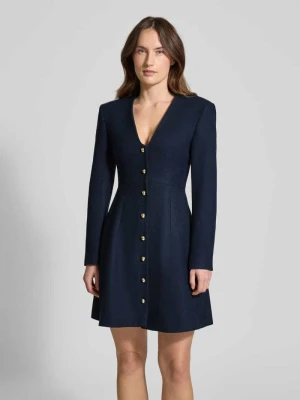 Sukienka casualowa taliowana z dodatkiem wiskozy model ‘Kanegi-1’ HUGO