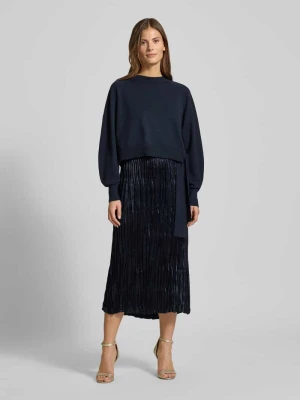 Sukienka casualowa taliowana z mieszanki wiskozy model ‘FIOLETTA’ Boss