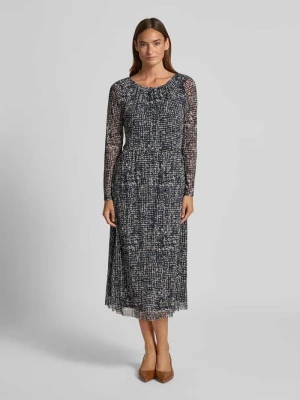 Sukienka casualowa taliowana z siateczki Tom Tailor