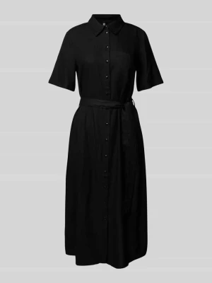 Sukienka casualowa taliowana z wiązanym paskiem model ‘PIA’ Pieces