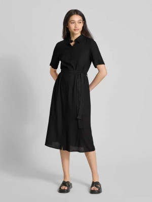 Sukienka casualowa taliowana z wiązanym paskiem model ‘PIA’ Pieces