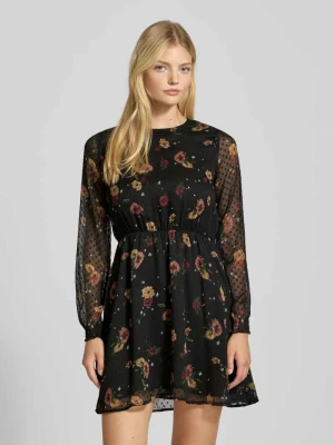 Sukienka casualowa taliowana ze wzorem na całej powierzchni model ‘ELIZA LIFE’ Only