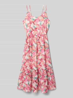 Sukienka casualowa taliowana z kwiatowym wzorem s.Oliver RED LABEL