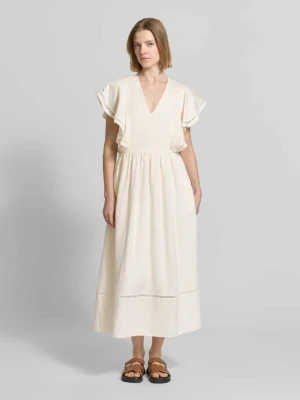 Sukienka casualowa typu fit and flare z mieszanki lnu i wiskozy Tommy Hilfiger