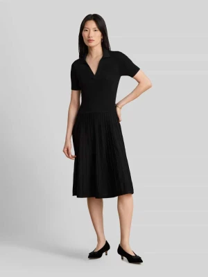 Sukienka casualowa z mieszanki wiskozy Lauren Ralph Lauren Czarny