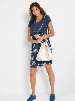 Sukienka ciążowa i do karmienia piersią 2 w 1 z dżerseju z wiskozy bonprix