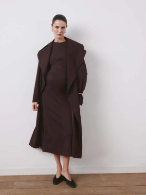 Sukienka ciążowa z bawełny brązowy - Kobieta - - MANGO