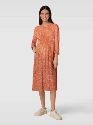 Sukienka ciążowa z czystej wiskozy ze wzorem na całej powierzchni Mamalicious