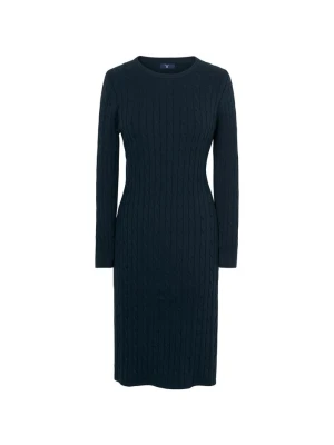 Sukienka damska bawełniana z elastycznej tkaniny dziana GANT