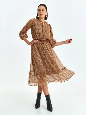 Sukienka damska beżowa - SSU4446BE sukienka - TOP SECRET - Odzieżowy sklep internetowy TOP SECRET