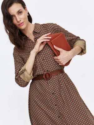 Sukienka damska beżowa - SSU4726BE sukienka - TOP SECRET - Odzieżowy sklep internetowy TOP SECRET