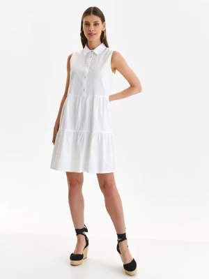 Sukienka damska biała - SSU4334BI sukienka - TOP SECRET - Odzieżowy sklep internetowy TOP SECRET