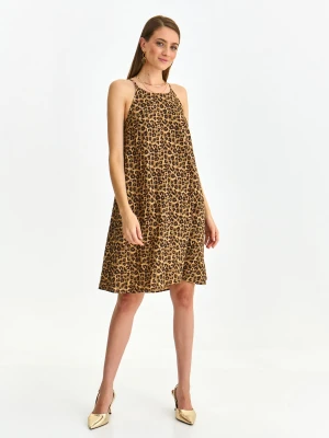 Sukienka damska brązowa - SSU4410BR sukienka - TOP SECRET - Odzieżowy sklep internetowy TOP SECRET