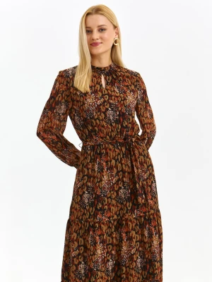 Sukienka damska brązowa - SSU4481BR sukienka - TOP SECRET - Odzieżowy sklep internetowy TOP SECRET