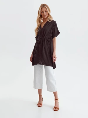 Sukienka damska brązowa - STU0189BR tunika - TOP SECRET - Odzieżowy sklep internetowy TOP SECRET