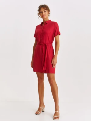 Sukienka damska czerwona - SSU4634CE sukienka - DRYWASH - Odzieżowy sklep internetowy TOP SECRET