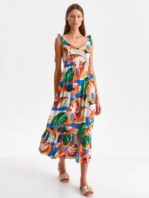 Sukienka damska kolorowa - DSU0145BI sukienka - DRYWASH - Odzieżowy sklep internetowy TOP SECRET