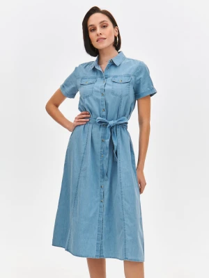 Sukienka damska niebieska - SSU4580NI sukienka - TOP SECRET - Odzieżowy sklep internetowy TOP SECRET