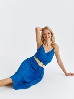 Sukienka damska niebieska - SSU4689NI sukienka - TOP SECRET - Odzieżowy sklep internetowy TOP SECRET