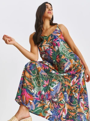 Sukienka damska zielona - DSU0161ZI sukienka - DRYWASH - Odzieżowy sklep internetowy TOP SECRET