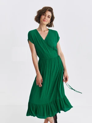 Sukienka damska zielona - SSU4746ZI sukienka - TOP SECRET - Odzieżowy sklep internetowy TOP SECRET