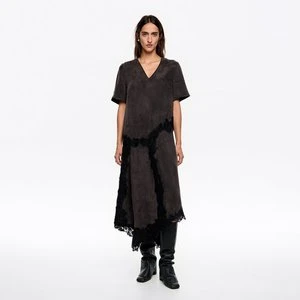 Sukienka dekolt w serek koronka czarna efekt sprania BIMBA Y LOLA