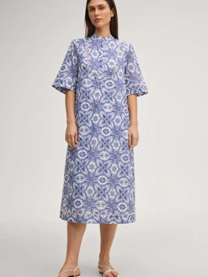 Sukienka Desa w biało-niebieskie wzory Joop