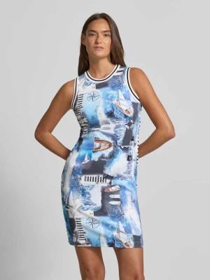 Sukienka do kolan we wzór na całej powierzchni Marc Cain