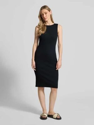 Sukienka do kolan z mieszanka bawełny model 'RUBY' Vero Moda Czarny