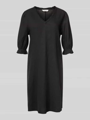 Sukienka do kolan z mieszanka lnu i wiskozy model 'FALAKKA' b.Young
