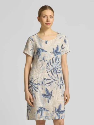 Sukienka do kolan z mieszanka lnu model 'Sa44idaa' ZABAIONE