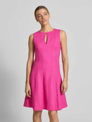 Sukienka do kolan z mieszanki lnu z wycięciem w kształcie łezki GUIDO MARIA KRETSCHMER WOMAN