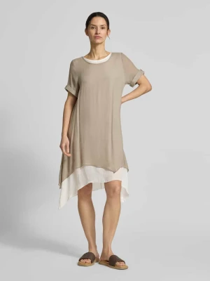 Sukienka do kolan z mieszanki wiskozy Apricot