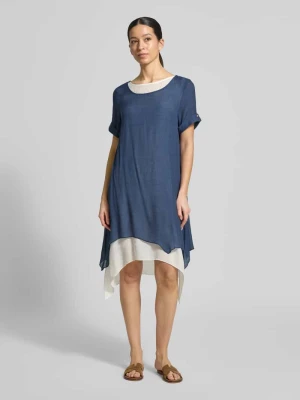 Sukienka do kolan z mieszanki wiskozy Apricot