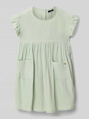 Sukienka do kolan z rękawami-motylkami BLUE SEVEN