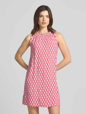 Sukienka do kolan z wiskozy z okrągłym dekoltem ZABAIONE