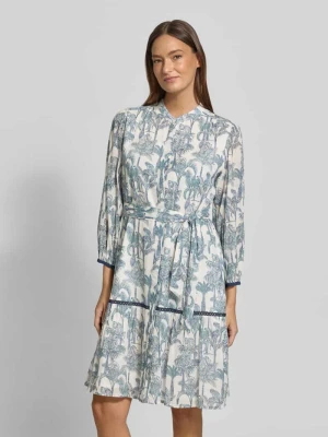 Sukienka do kolan ze stójką Model 'Milo' 0039 italy