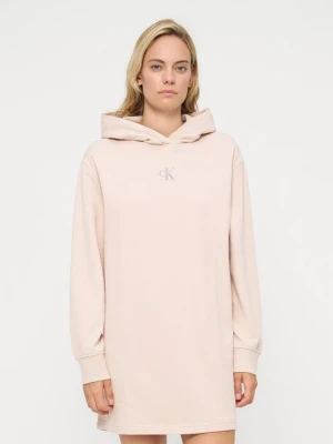 Sukienka dresowa Calvin Klein Jeans beżowy